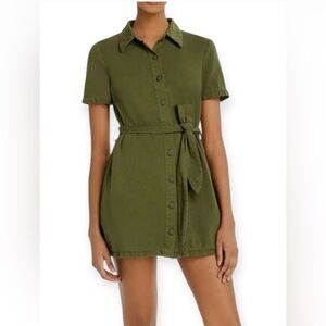 Blank NYC Olive Button-Up Mini Dress